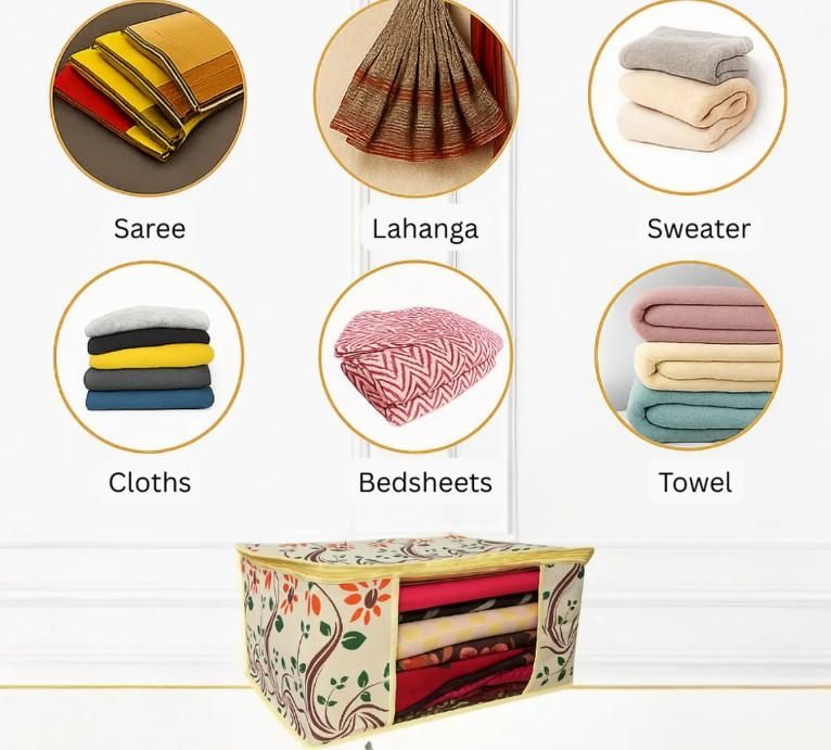 High Quality Flower Printed Saree Cover