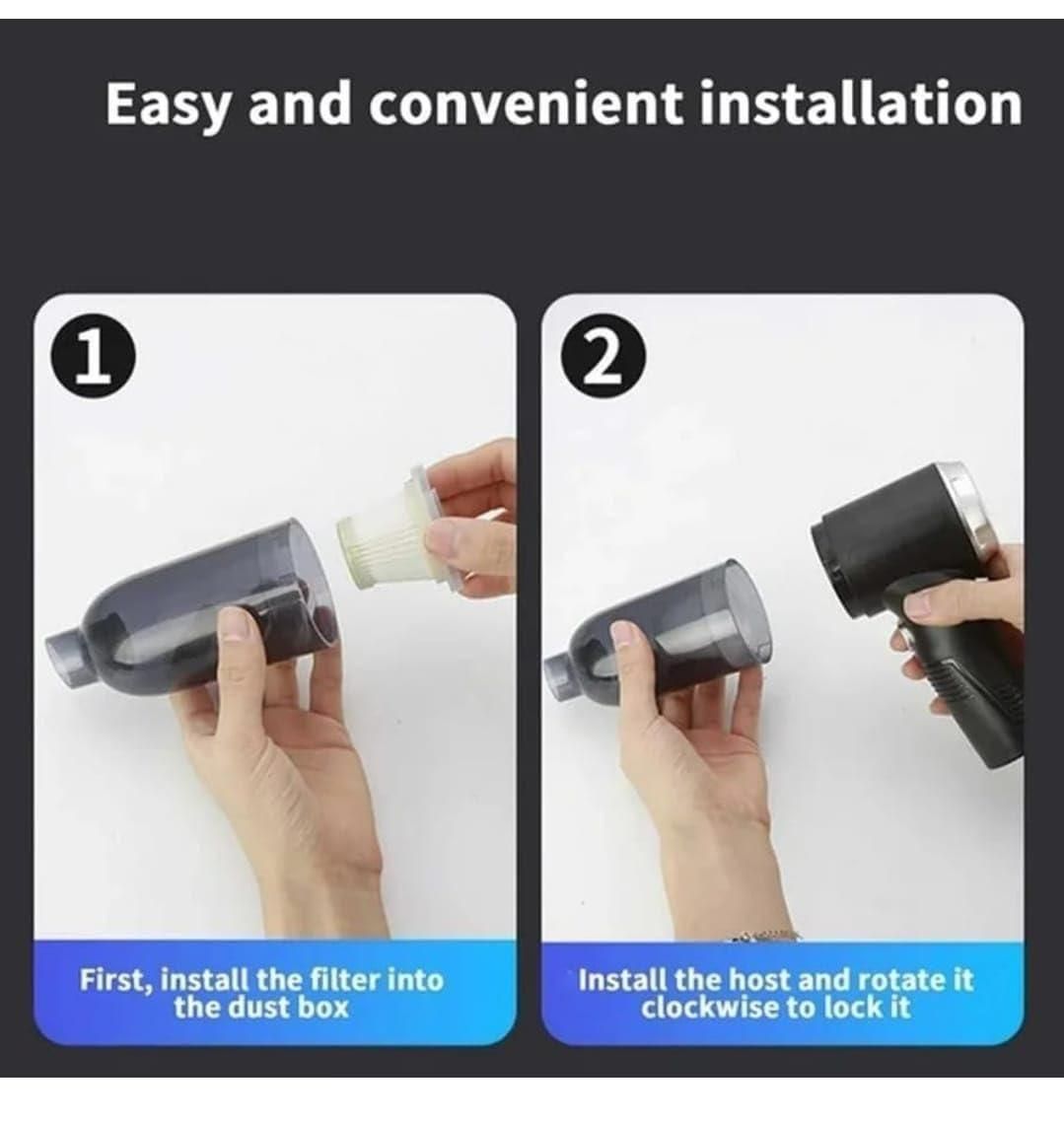 Portable Vacuum Cleaner – Car & Home Deep Cleaning Tool (Rechargeable)