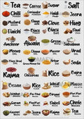 Waterproof Kitchen Spice Jar Label Stickers (Pack of 1 - 60 Stickers)